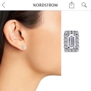 Lafonn baguette simulated diamond earrings